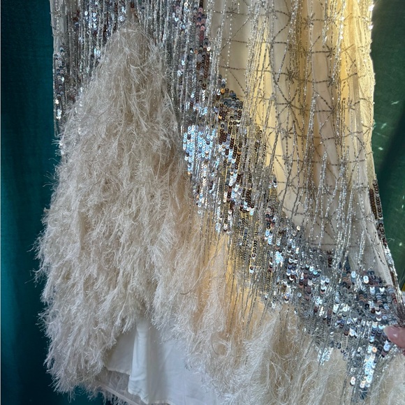 Sequin and Feather Midi Dress - Picture 6 of 6